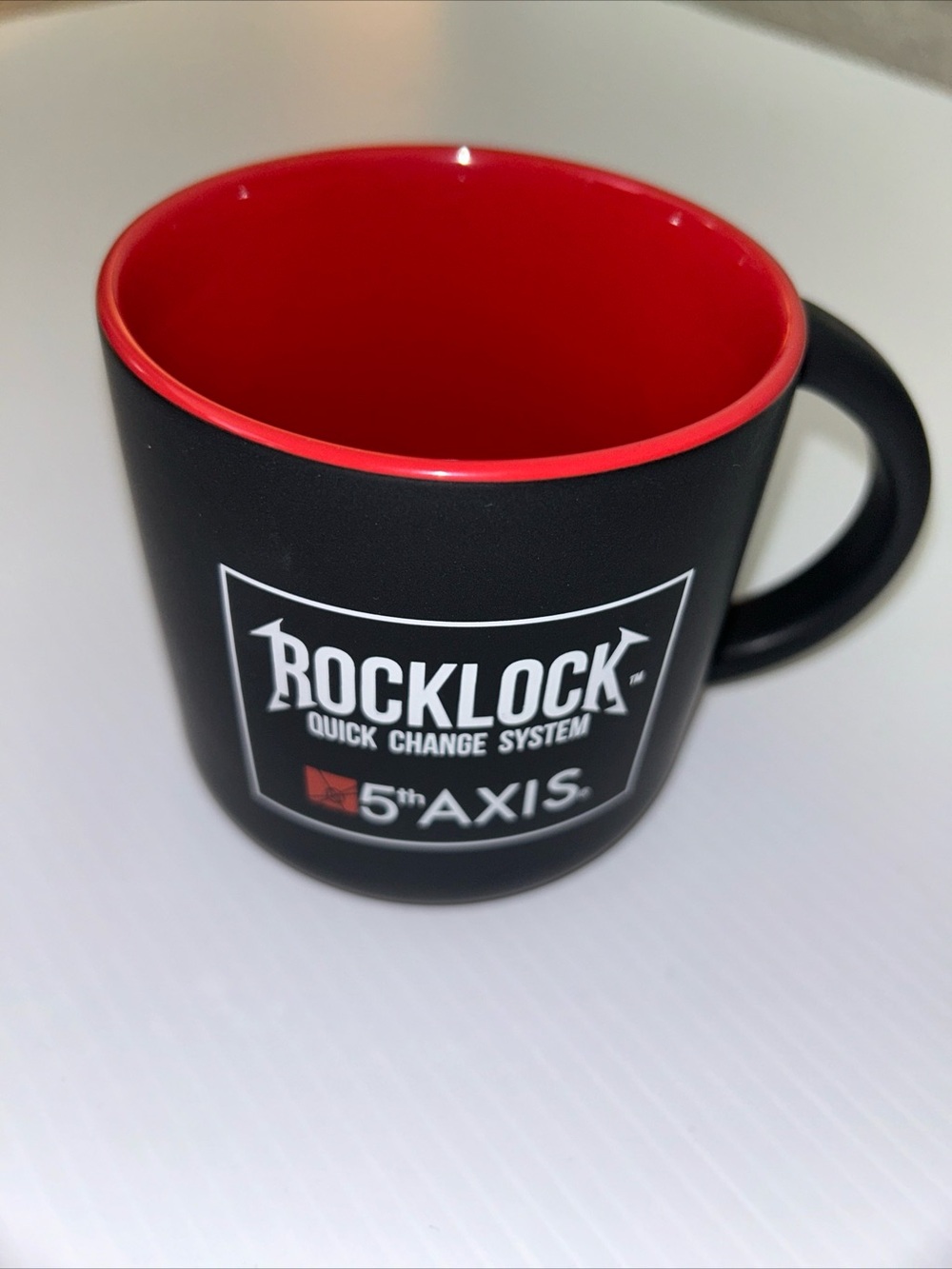 5th Axis Black and Red Branded Mug